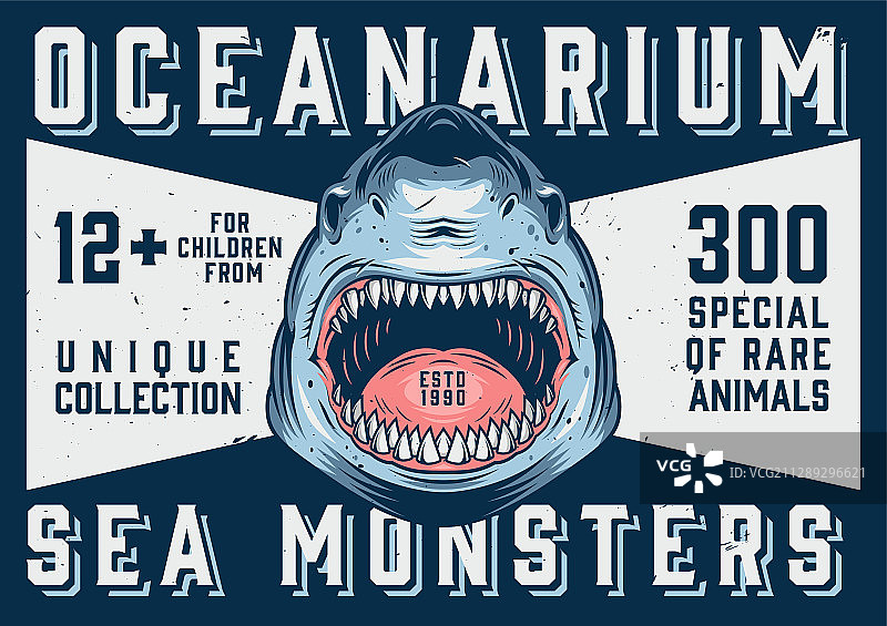 海洋馆广告横向模板图片素材