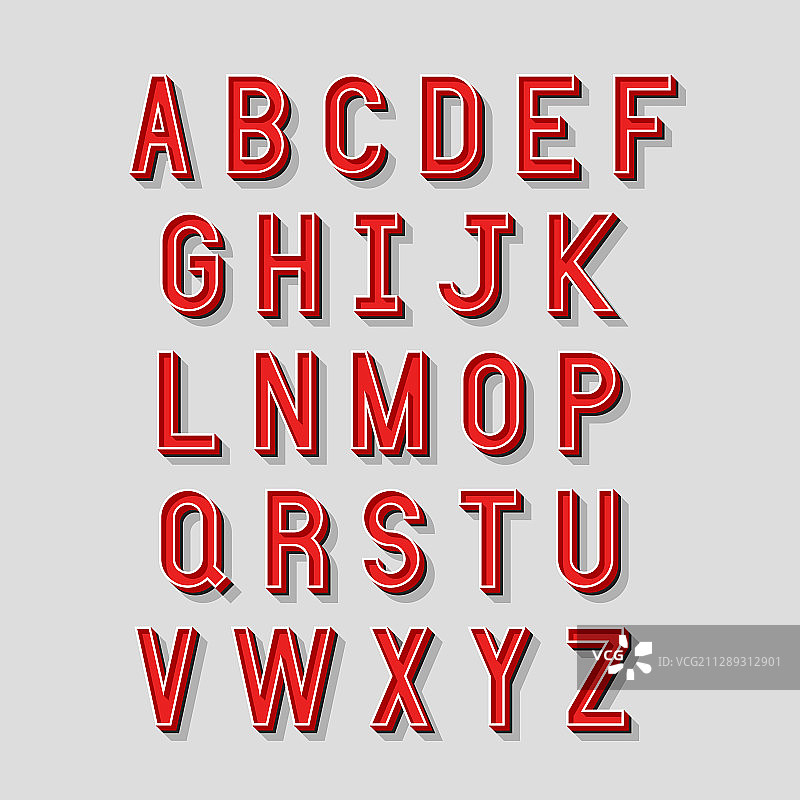 3D等距效果字母图片素材