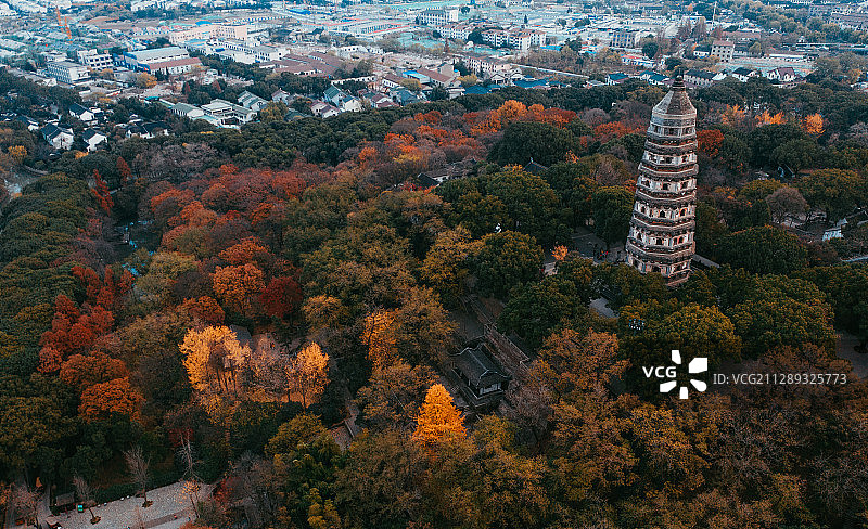 苏州虎丘斜塔图片素材