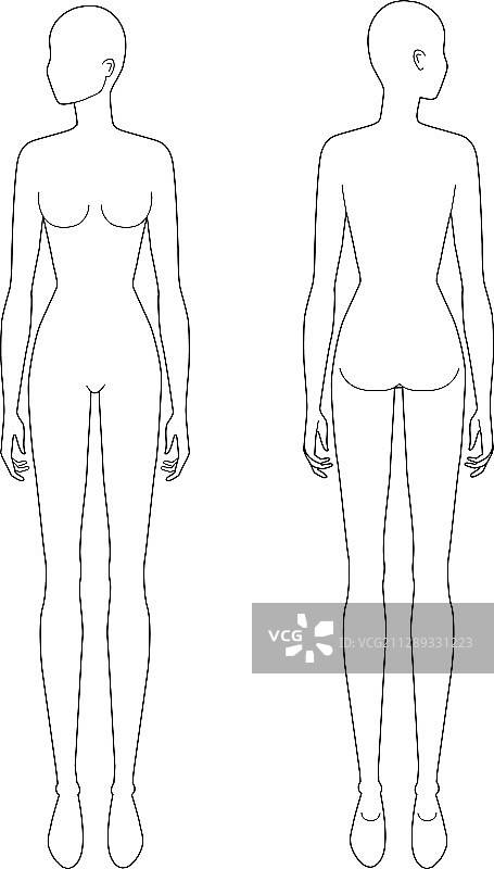 时尚模板站立的女人图片素材