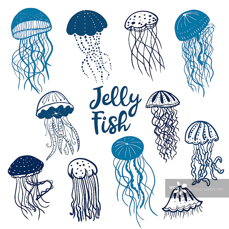 各种蓝色剪影图片素材