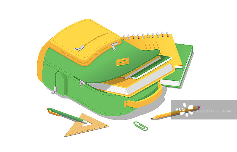 2.5D书籍书包图片素材