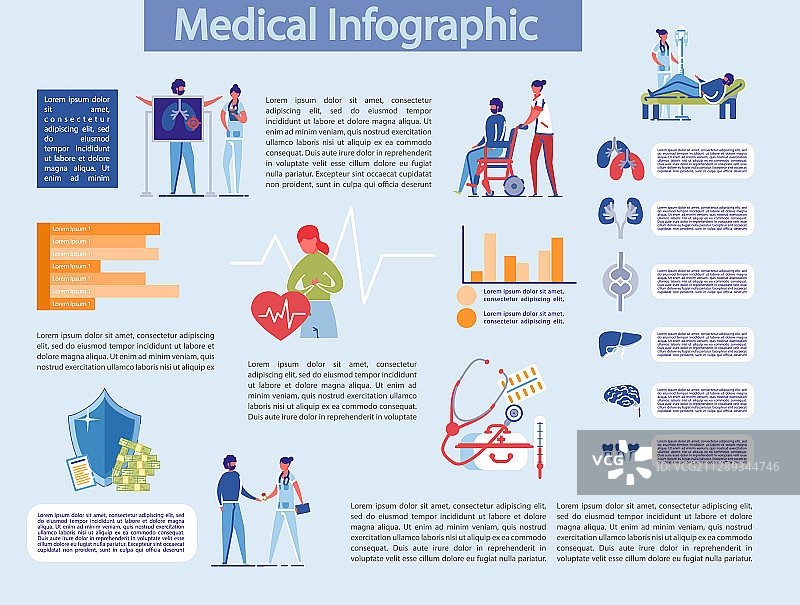 医疗诊所或医院信息图元素图片素材