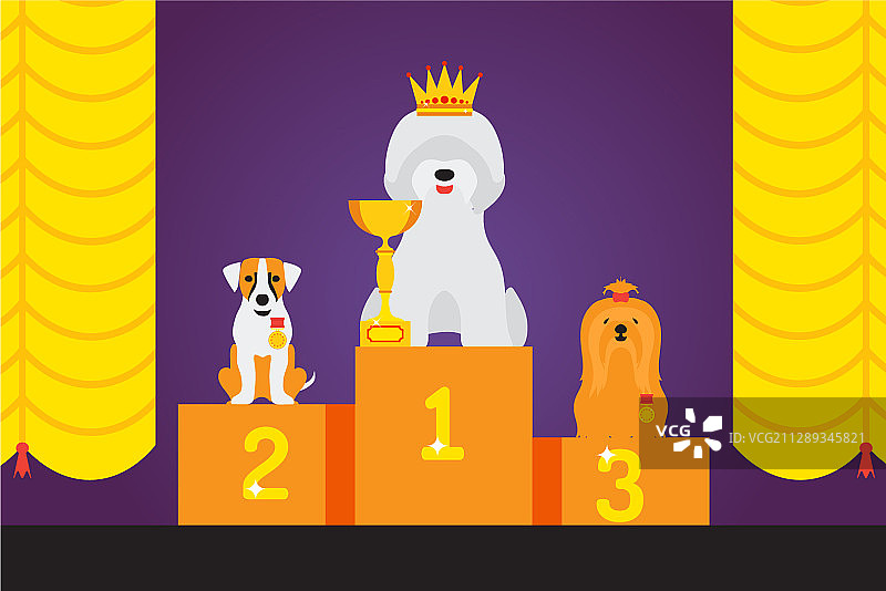 宠物狗选美比赛颁奖图片素材
