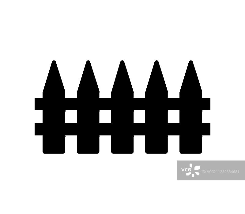 白色背景上的栅栏图标图片素材