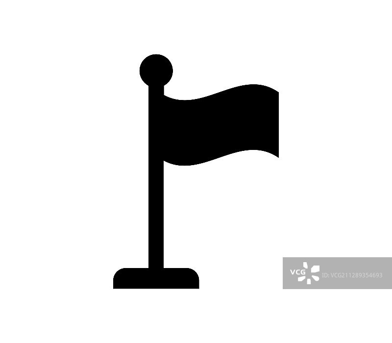 白色背景上的国旗图标图片素材