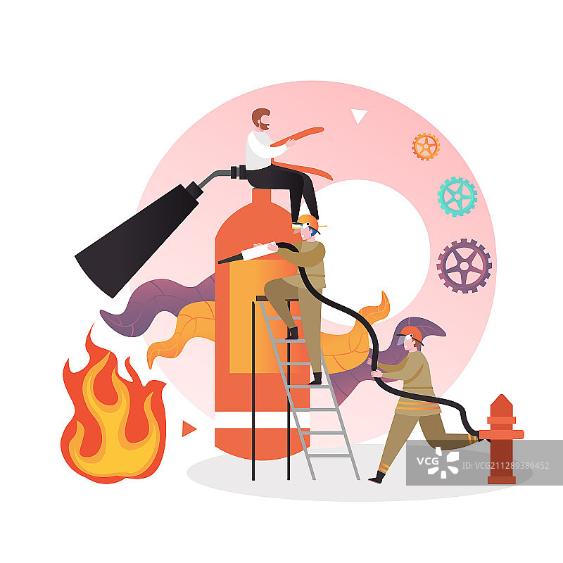 网页消防服务概念图片素材
