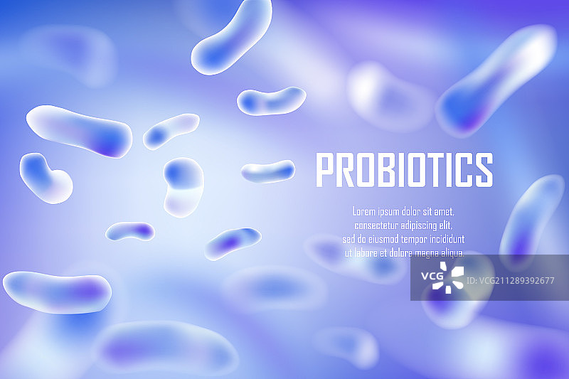 细菌益生菌和病毒细胞广告设计图片素材
