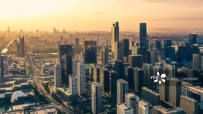 宁波东部新城日暮图片素材