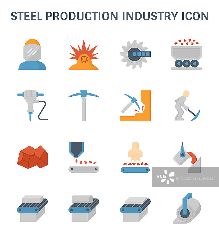 钢铁生产图标图片素材