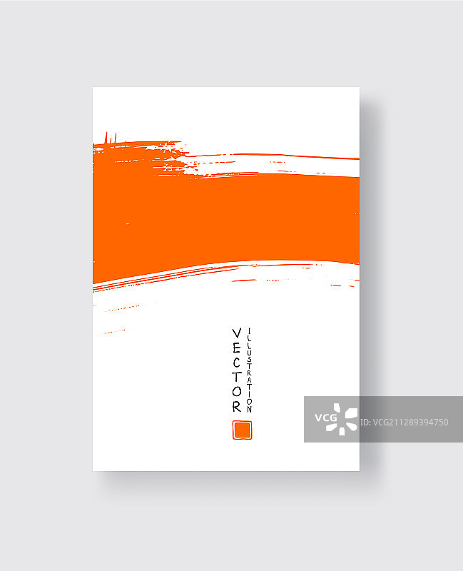 抽象的墨刷条幅与垃圾效果图片素材