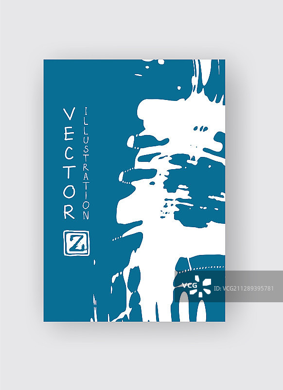 白色背景上的蓝色墨水笔触图片素材