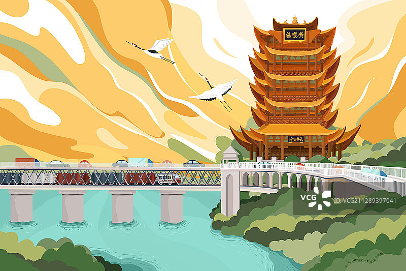 武汉黄鹤楼图片素材