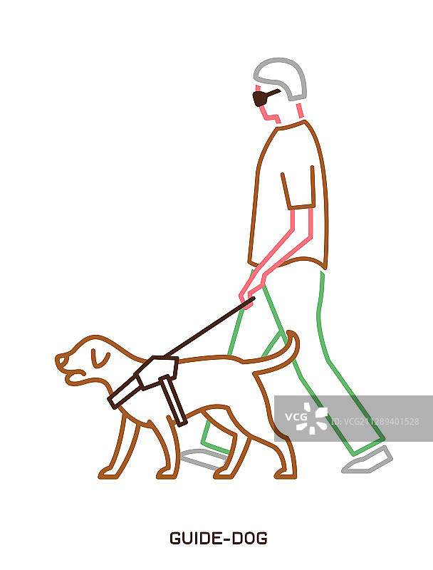 导盲犬标志图片素材