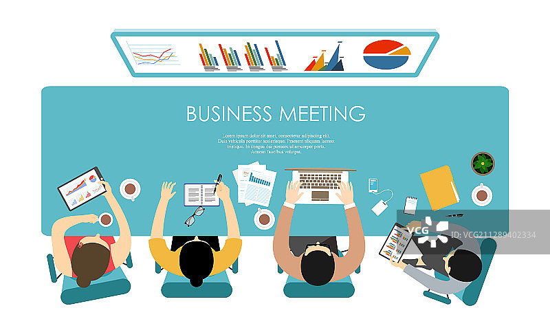 扁平风格商业分析设计图片素材