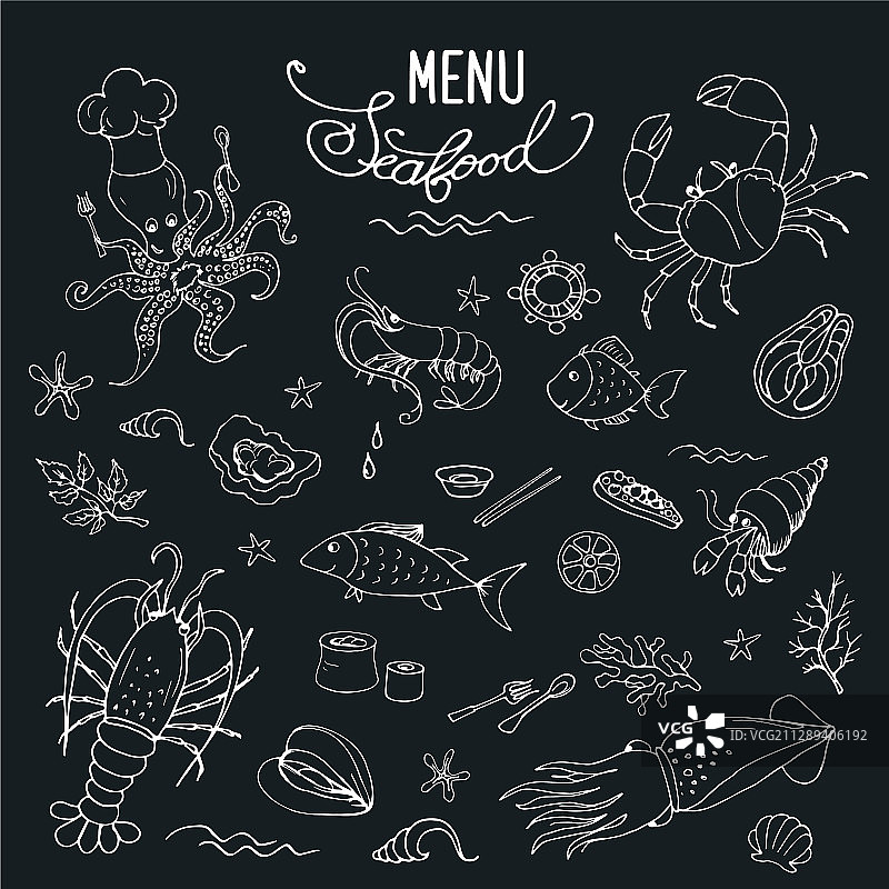 海鲜系列图标或素材图片素材