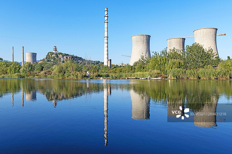 石景山永定河倒影图片素材