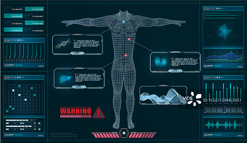 时尚的医疗检查HUD GUI医疗图片素材
