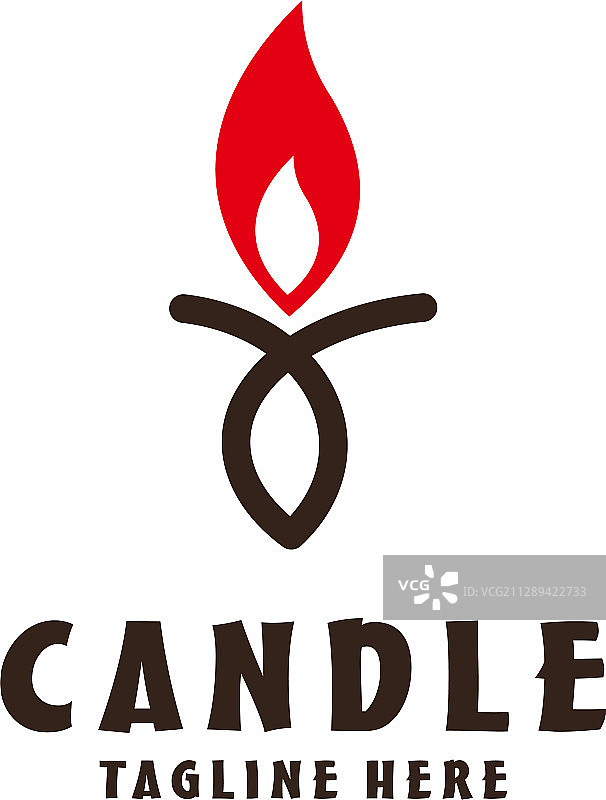 白色背景上的蜡烛图标图片素材