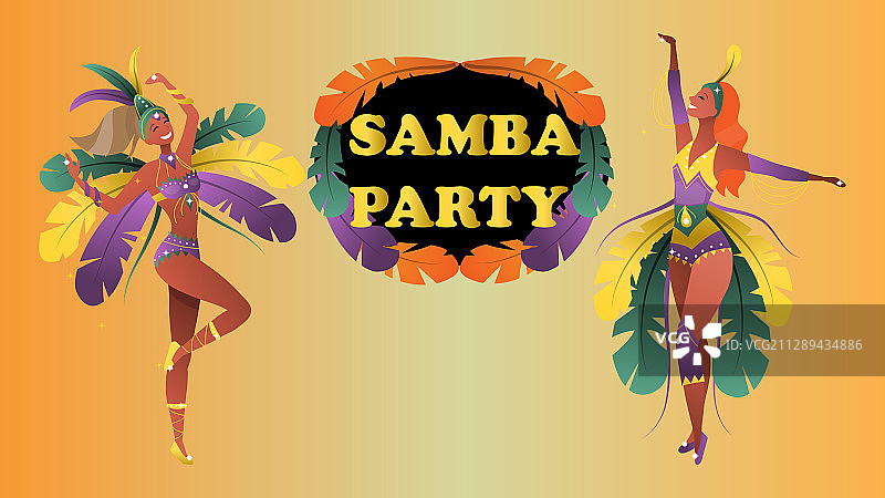 美丽的巴西桑巴舞狂欢女孩图片素材