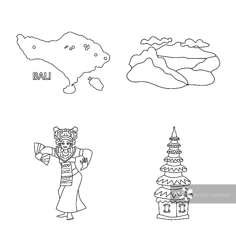 巴厘岛和加勒比海标志图片素材