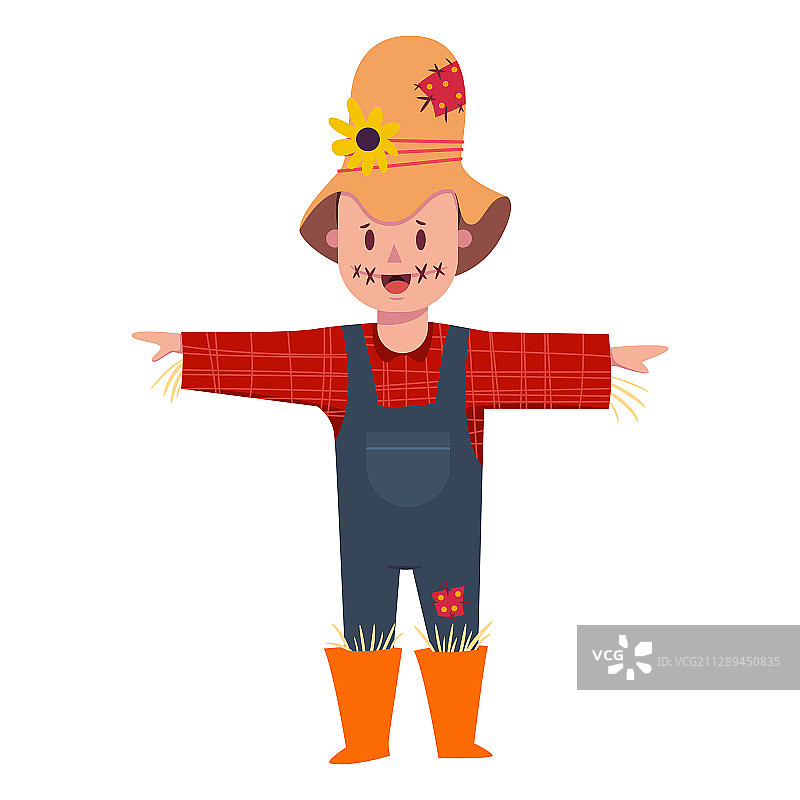 稻草人服装图片素材