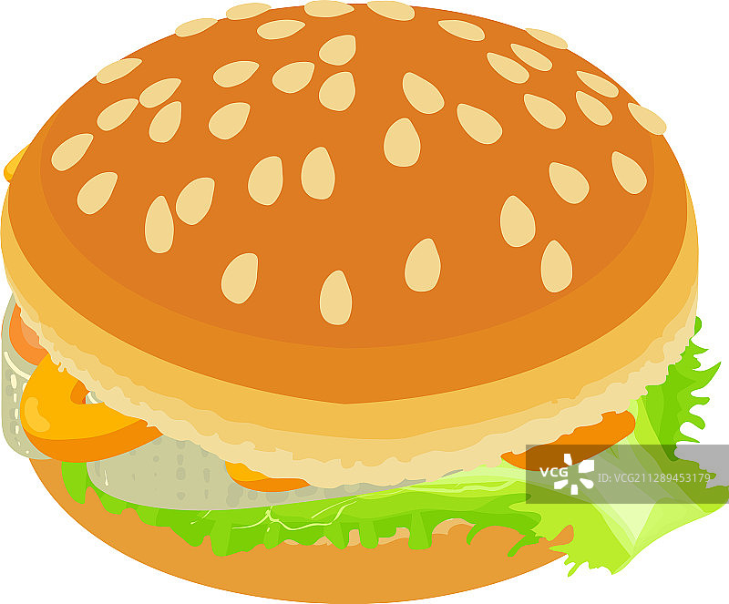 海鲜汉堡2.5D风格图标图片素材