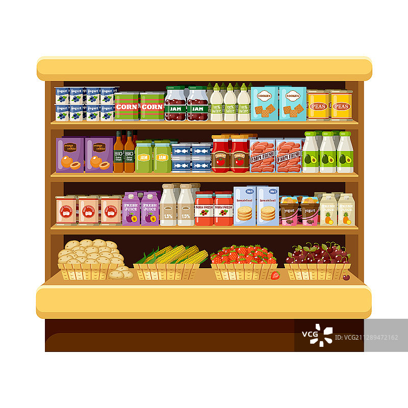 超市货架商品饮品陈列图片素材