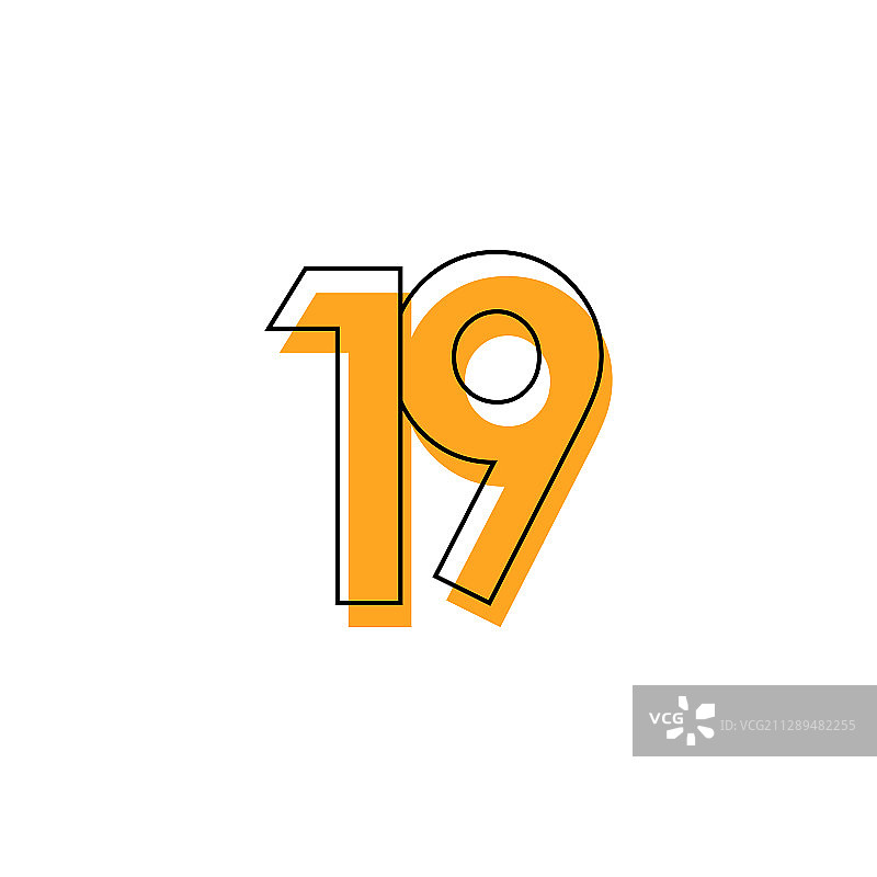 周年纪念数字19模板设计图片素材