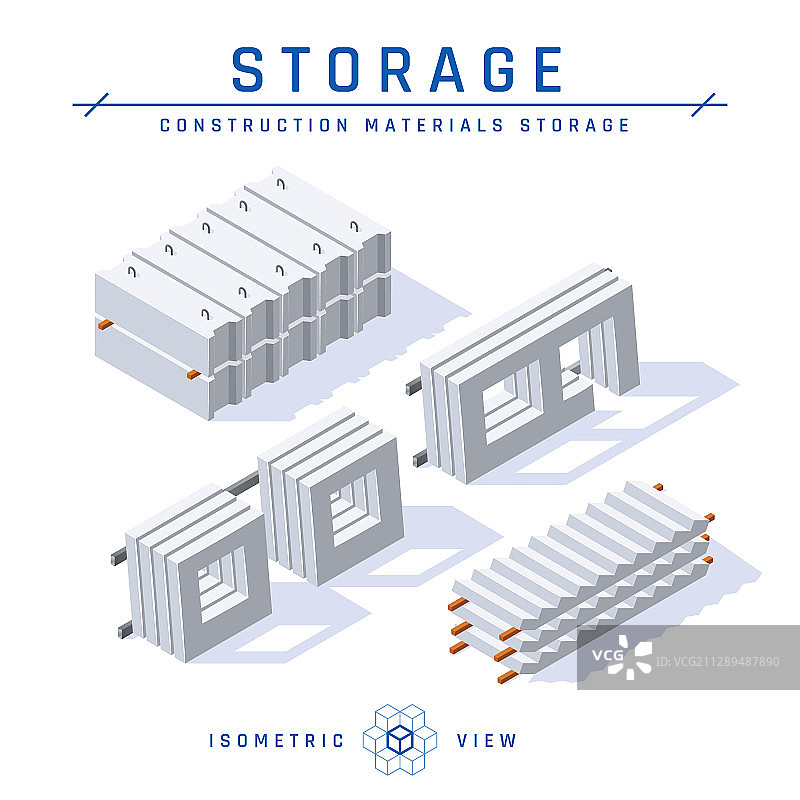 2.5D混凝土面板图标图片素材