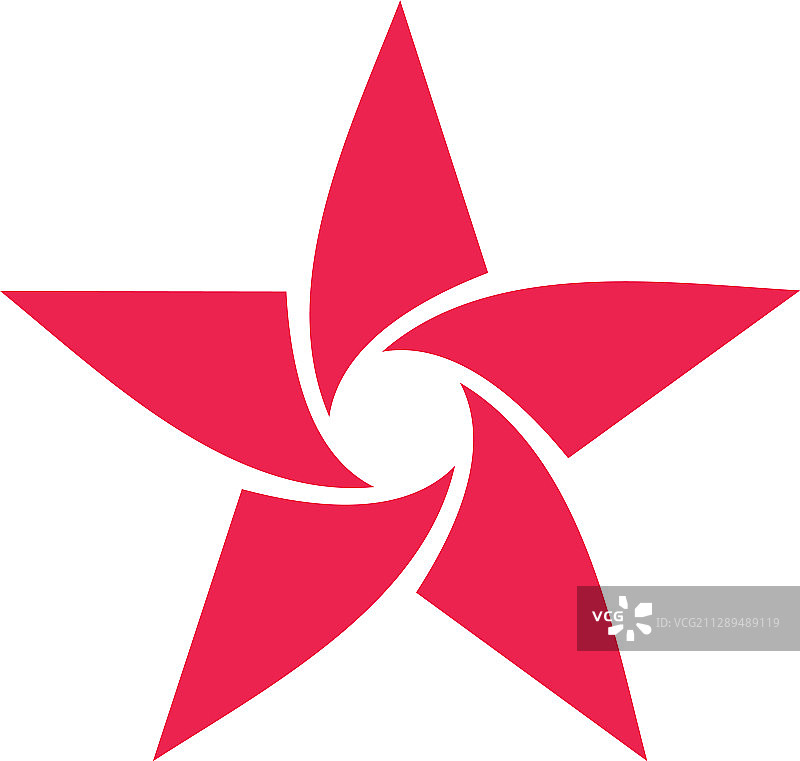 粉色星星标志模板设计（EPS 10）图片素材