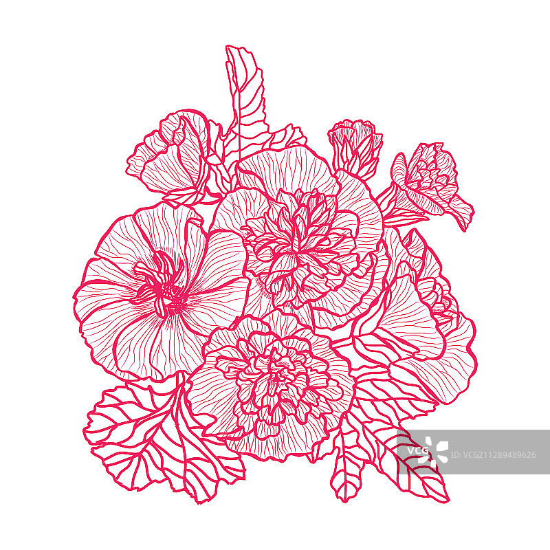 手绘花卉装饰图片素材