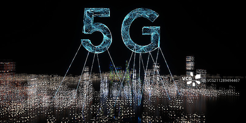 5G通讯覆盖城市图片素材