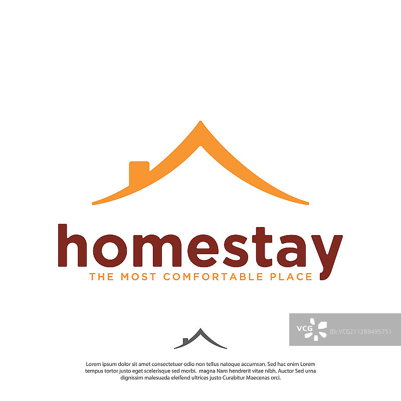 客栈民宿房屋Logo图片素材