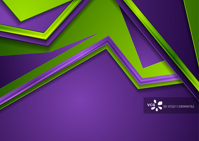 高对比度绿紫色抽象科技企业图片素材