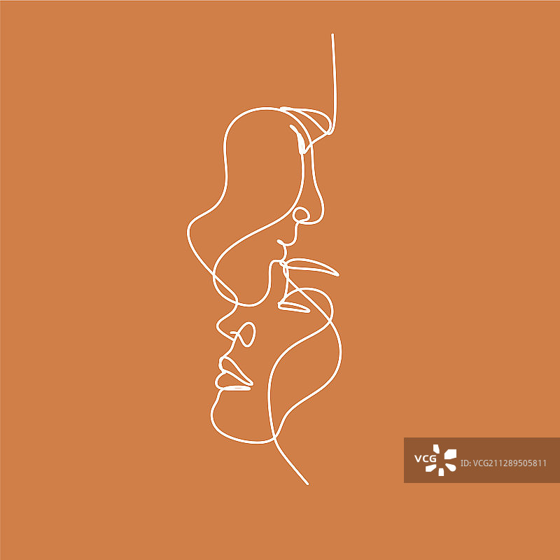 情侣线条艺术人物图片素材
