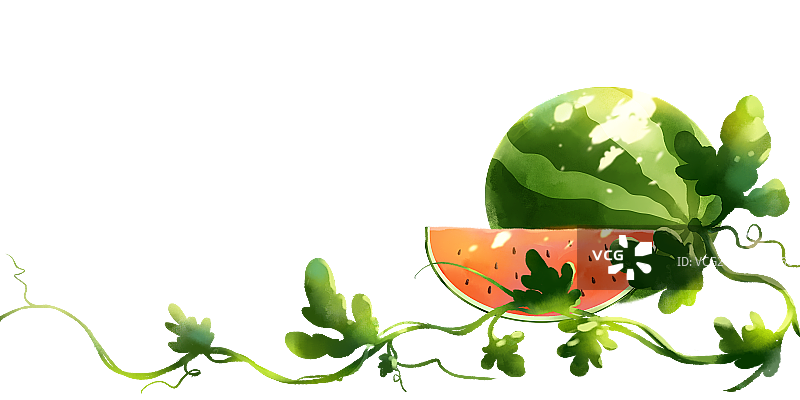 夏天西瓜元素图片素材