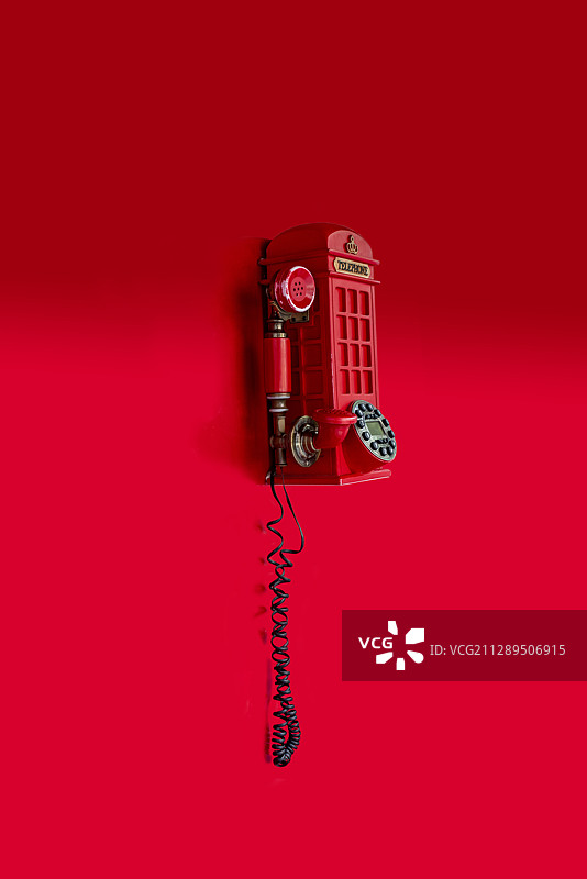 红色电话亭图片素材