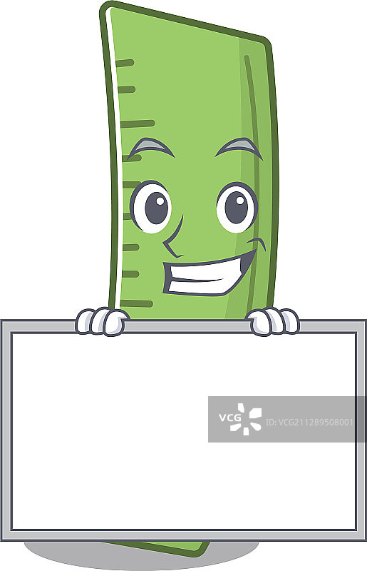 可爱的微笑尺子与板子图片素材