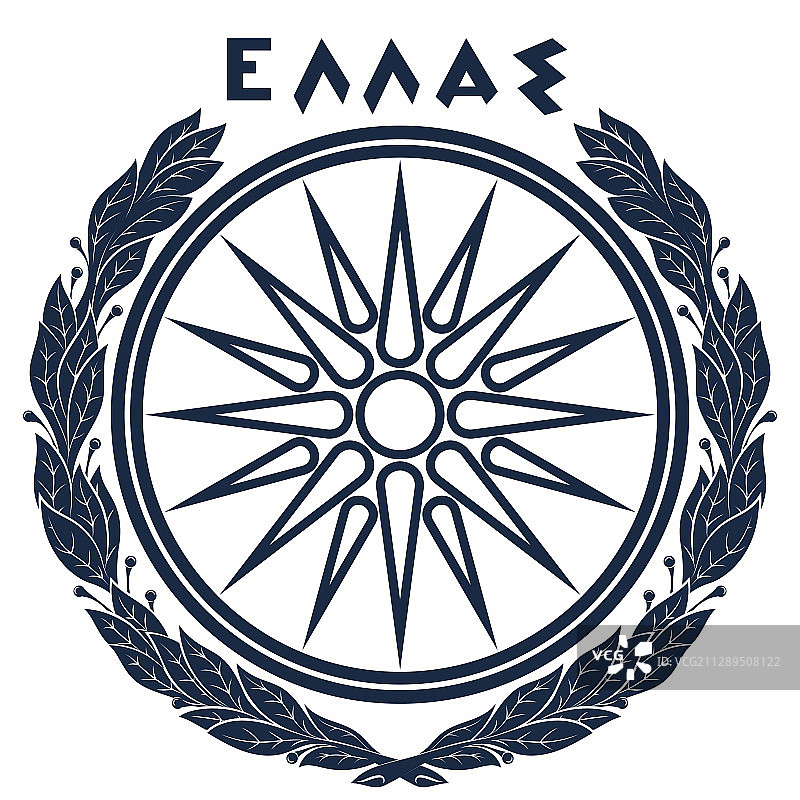 古希腊维吉纳之星设计图片素材