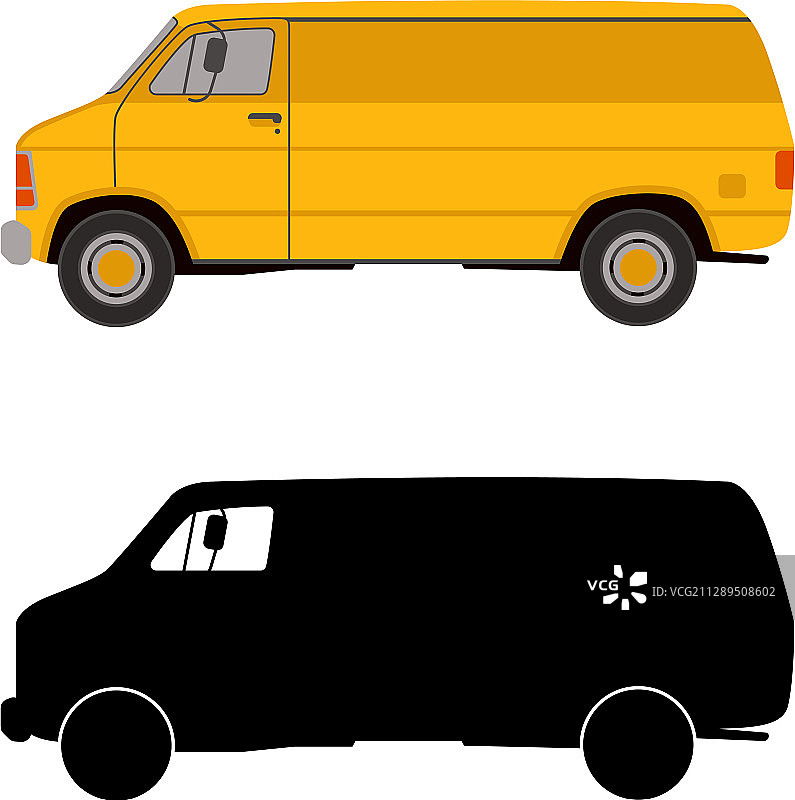 小型货车扁平风格合集图片素材