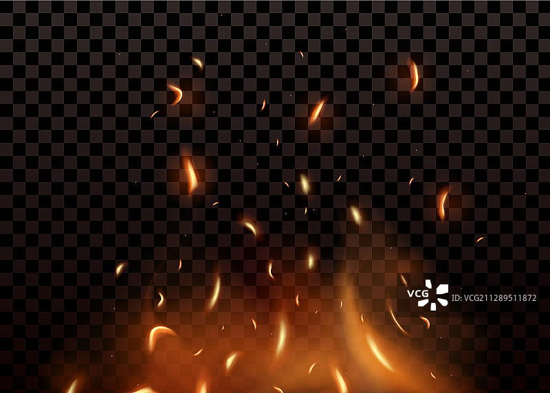 红色火焰火花飞溅图片素材
