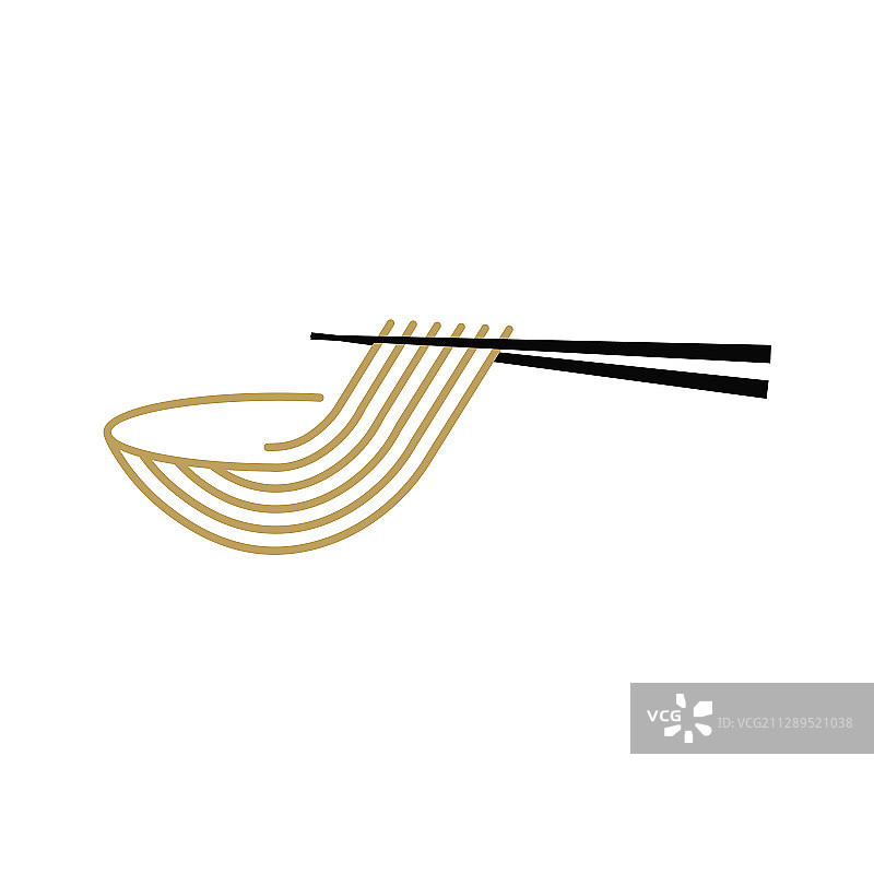 金色面条标志图片素材