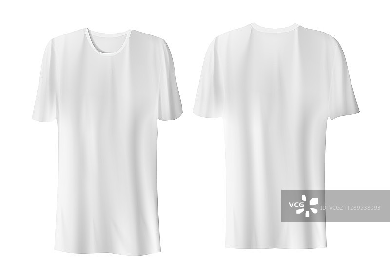 白色背景上的空白白色T恤图片素材