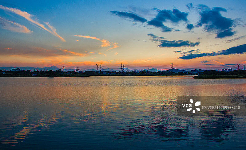 水天一色图片素材
