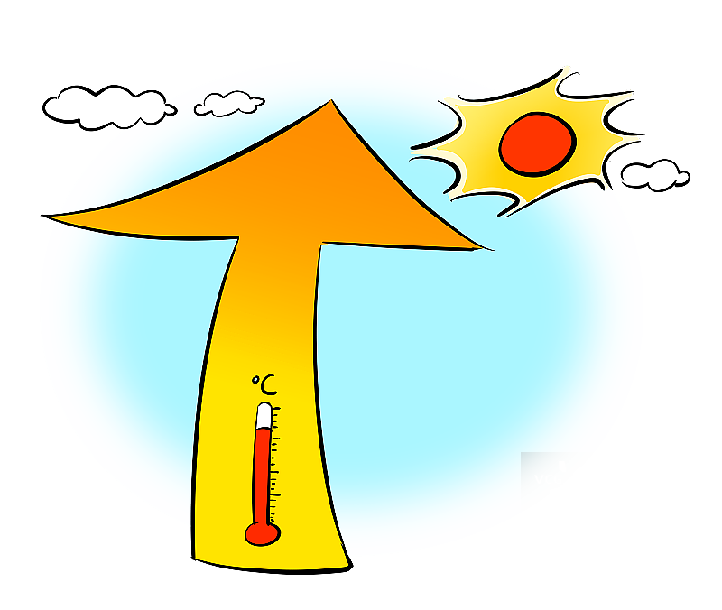 天气炎热温度上升图片素材