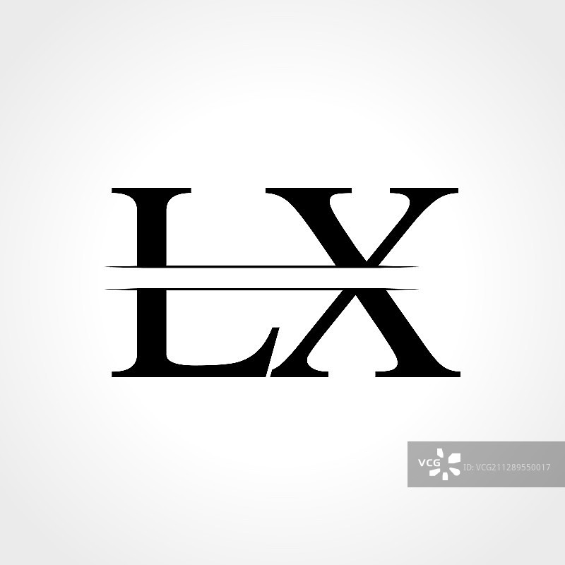 LX字母logo设计抽象模板图片素材