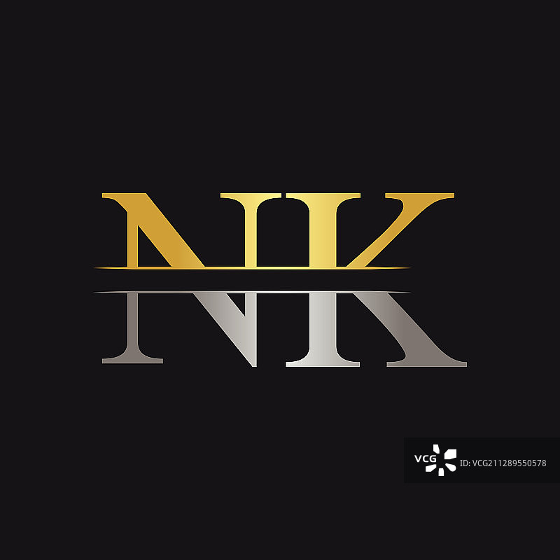 NK字母组合标志设计模板图片素材