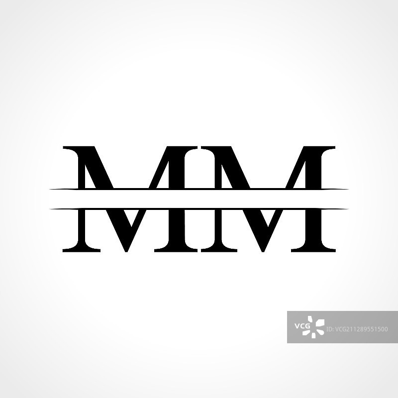 MM 字母标志设计模板图片素材
