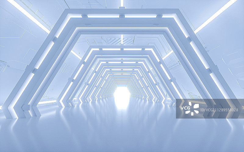 3D立体科技延伸空间概念创意图图片素材